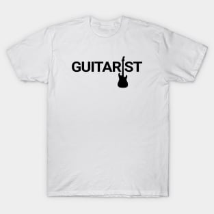 Guitarist Electric Guitar Silhouette Light Theme T-Shirt